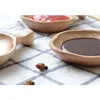 Plates 50pcs Wood Condiment Dish Plate Creative Flower Shape Seasoning Sauce For Home Kitchen Party Bowl Tool