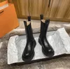 Bottes Martin hautes en cuir pour femmes, plateforme de trachée anglaise, bottines Chelsea, bottes fumées