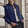 Jaquetas masculinas homens casaco de inverno elegante beisebol para outono quente macio casual outerwear com gola elástica punhos esportes