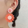 Dangle Earrings Retro 60s 70s Daisy For Women Flower Drop Bohemian Boho Earring Jewelry Acrylic Gifts 2023