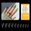 False Nails Full Cover Tips Artificial Tip Clear Coffin For Women E1YF