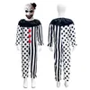 Speciella tillfällen barn cosplay clown joker kostym med mask hatt terrifier jumpsuit halloween skräck bodysuit art The Suit Set Boys Girls 230906