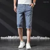 Jeans pour hommes Casual Denim Shorts Hommes Slim Stretch Droit Style Classique Bermuda Plage Court Mâle Genou Longueur Pantalon Court