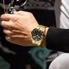 Armbandsur Nibosi rostfritt stål kvarts klocka för män sport vattentät lysande kalender mens klockor topp varumärke lyx relogio masculino 230905
