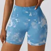 Buitensporten fitness hardlopen bedrukte yogashorts voor dames met hoge taille