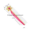 Fairy Gold Snowflake Ribbons Wand Streamers Xmas Party Cos Princess Gem Sticks Magic Wands Confetti Kids Birthday Favors Drop Delivery DHFCD