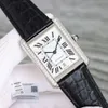 Designer horloge voor mannen tank auto horloges witte wijzerplaat datum KF0O hoge kwaliteit mechanisch uurwerk uhr montre carter luxe met doos