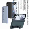 Leather Stand For Samsung Galaxy Z Fold 5 Fold 4 Case Magnetic Hinge Protection Film Screen Cover