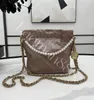 Designer Bag Woman Shoulder Bucket Bags Mini Evening Bags Fashion Handbag Luxury Real Leather Cross Body Bag Gold eller Silver Chain With Coin Stramp Tote Pures