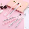 PCS przezroczyste mroźne żel Pen czarny/czerwony/niebieski 0,5 mm atrament Kawaii Pens School Ballpoint Japońskie papiery papiernicze