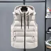 Gilets pour hommes 2023 automne et hiver gilet gilet décontracté sans manches chaud mode jeunesse épaissie grande taille vers le bas coton clip