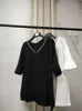 Women's Plus Size TShirt 150Kg Summer VNeck Loose Flared Sleeve Bust 150cm 6XL 7XL 8XL 9XL Super Fairy Simple Top Black White 230905