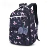 Sacos escolares mochila para meninas adolescentes bonito borboleta flores ballon bookbag feminino grande saco