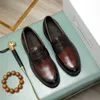 Mens Designer Dress Shoes Fashion Loafers Male Business Office Work Formal Flats Brand Designer Party Wedding Shoes Storlek 38-45