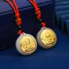 Pendentif Colliers Gold Incrusté Jade Guanyin Femme Collier Maitreya Bouddha Accessoires