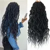 Bulks de cabelo humano sintético faux locs crochê cabelo pré-loop deusa locs com extremidades encaracoladas macias dreadlocks tranças extensões de cabelo para mulheres 230906