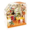 Doll House Accessories Robotime DIY Wooden Miniature Dollhouse 1 24 Handmade Doll House Model Building Kits Toys For Children Adult Drop 230905