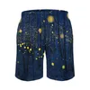 Shorts Masculinos Forest Print Board Lazer Masculino Curto Vagalumes Tamanho Grande Troncos de Natação Confortáveis