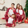 Weihnachts-Pyjamas, passendes Weihnachts-Pyjama-Set, Heimkleidung, Mutter-Tochter-Vater-Sohn-Strampler, Nachtwäsche, weißes Outfit