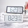 Wall Clocks Simple Ultra Thin Electronic Clock Digital Mounted LCD Disply Multifunctional Temperature And Humidity Alarm