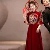 Roupas étnicas Estilo Chinês Plus Size Casamento Brinde Noivado Banquete Tradicional Cheongsams Vestido Grávido Maternidade Vestidos de Noite