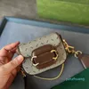 Mini kedjepåse handkoppling crossbody väskor duk läder löstagbar bred rem guld hårdvara ficka midje plånbok