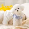 Abbigliamento per cani Pet caldo abito da principessa Autunno Inverno Vestiti medio piccoli Gonna di lana Chihuahua Gattino Cucciolo Cappotto scozzese Yorkshire