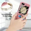 Flip5 Diamond Metal Ring Retro Folding Shell For Samsung Galaxy Z Flip 5 Magnetic Lock Wallet Phone Case With Glass Film