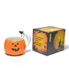 Mugs Creative 3D Hand Crafted Pumpkin Coffee Mugs Ceramic Milk Cup Funny Halloween Gifts For Kids Novelty Tea Water Cup Gift 230905