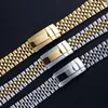 Watch Bands High Quality Stainless Steel Watchband Gold Silver Bracelet With Oyster Buckle 20mm For RX Perpetual Day-Date Datejust