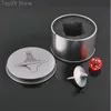 1PC Mini Great Zinc Alloy Sier Spinning Top From Inception Totem Movie Children Toys With Retail Metal Box Christmas Gift 230905
