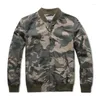 Vestes pour hommes automne veste décontractée en plein air manteau chaud style militaire camouflage mode bombardier coton printemps vêtements d'extérieur