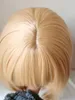 Perruques de cosplay Anime Howl's Moving Castle Wizard Howl Cosplay Perruque de cheveux courts blonds jaunes Bague de cosplay Boucle d'oreille Collier de perruque un bonnet de perruque 230906