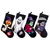 Halloween Decoratie Sokken Met Schedel Ghost Print Gift Bag Horror Scene Decor Sok Hangers Evenement Feestartikelen 906