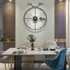 Wall Clocks Iron Animals Elegant Stylish Pointers Office Clock Simple Aesthetic Unique Cool Big Saat Living Room Decoration