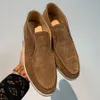 Designer di lusso Loro Pianas Scarpe Scarpe casual da uomo Mocassini LP Mocassini bassi in pelle scamosciata Summer Walk Comfort Slip on Mocassino