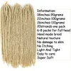 Human Hair Bulks 613 Blonde lange rechte faux locs Synthetische gehaakte haakte haardreadlocks zachte vooraf geknoopte geknoopte gebraden haar x-irster 230906