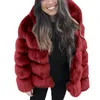 Kadın Kürk Kış Kış Faux Ceket Kadınlar Kapşonlu Gölgeli Sıcak 2023 Ceket Kadın