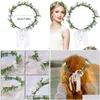 Flores decorativas Guirnaldas Corona de flores Nupcial Hoja verde Tocado Guirnalda Halo Maternidad Po Disparar Diadema Boda Gota Entrega Dhsmn