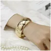 Bangle Gold Or Silver Color Selected Smooth Alloy Cuff Bracelets Simple Design Statement Trendy Jewelry Costume Accessories