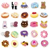 50 stuks donut sticker PVC decoratie waterdicht telefoon mobiel skateboard modeauto dagboek