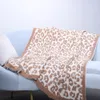 Dekens Pluche Wollen Sofa Gooi Deken Luipaard Print Fleece voor Bed Winter Warm Flanel Zacht Luxe Nepbont Cover 230906