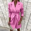 Kadınlar Suits Womens Sivan Yün İnce Coat trench ceket bayanlar İnce uzun palto dış giyim