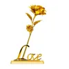 Dekoratif Çiçek Çelenkleri Yapay Altın Folyo Kaplama Gül Doğum Günü Sevgililer Günü Anne Düğün Hediyesi Ev Damlası Teslimat Bahçesi F Otrnd