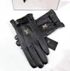 Cinq doigts gants hiver main demi-doigt mitaines tricotées épaissir laine artificielle chaud noir court poignet sans doigts