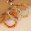 Charm Bracelets 1Pcs Natural Stone Gravel Bracelet DIY Female Red Agate Necklace Accessories Jewelry Gift 16 5cm