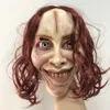 Imprezy maski przerażające zło dead rise demon maska ​​cosplay horror krwawy widok twarz demon czaszka lateks halloween karnawałowy kostium Prop 230905