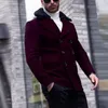 Autumn Winter Casual Long Sleeve Wool Collar Coat Fashion Solid Single Breasted Suit Men Slim Short Woolen Coats