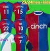 2023 2024 OLISE Crystal Soccer Jerseys 23 24 ZAHA EZE J.AYEW Palace Home Top Camisa de Futebol Kit BENTEKE SCHLUPP MATETA Edouard GALLAGHER Jersey Uniformes Top Tailândia