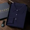 Męskie swetry 15% kaszmiru i 85% Mulberry Silk Polo Collar Pullo Offin Autusz